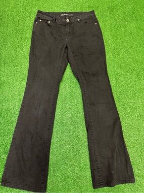 Michael Kors Bootcut Women's  4 Black Wash Denim jeans rhinestone embellishments